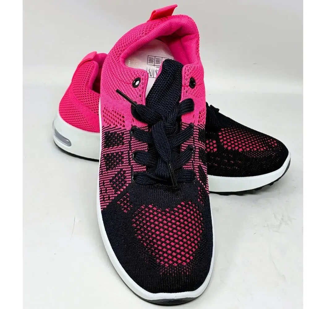 BRAND NEW ~ Women's Blue & Pink Lightweight Walking Shoes Mesh Sneakers ~ 8 1/2